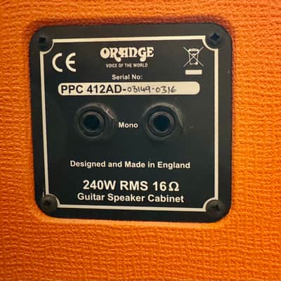 Orange Amplification SUPER STACK ROCKERVERB 100 H & PPC412 Cabinet 4x12” Made in UK image 6