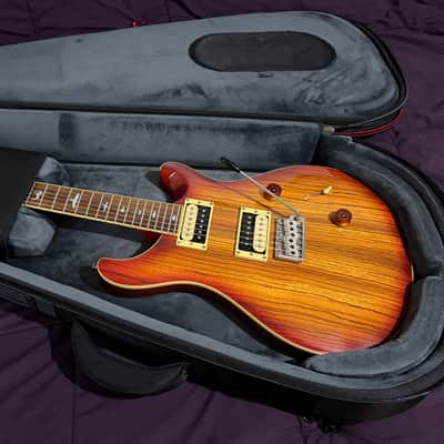 PRS SE Custom 24 Zebrawood 2018 - 2019 - Vintage Sunburst - Roadrunner Premium Padded Gig Bag Included image 7