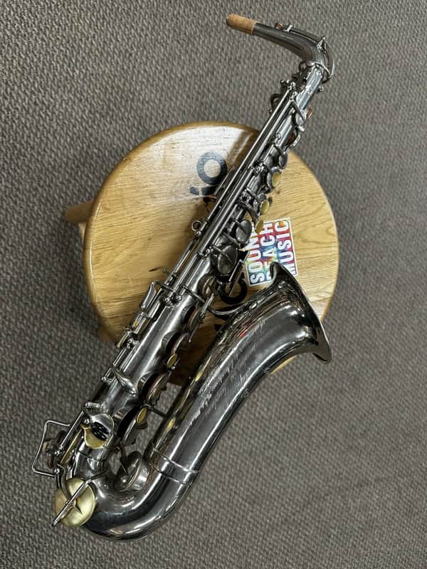 Early 1900's Pahme El Schultheis NYC 'Adolphe Sax' Silver Engraved Alto Saxophone image 1