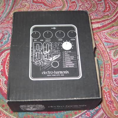 lightly handled - generally clean (some very lite cloudy surface scuffs / surface gray markings) Electro Harmonix EMPTY CARDBOARD BOX & original Owner's Instructions & warranty / registration paperwork ONLY for B9 Organ Machine pedal (NO: Pedal/Adapter) image 4