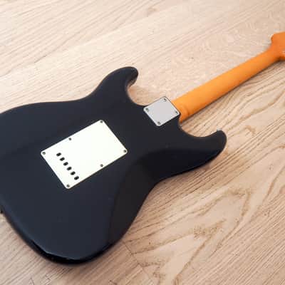 1986 Squier by Fender Stratocaster '62 Vintage Reissue Black Slab Board, Japan MIJ image 13