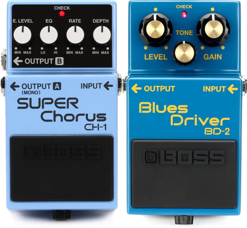 Boss CH-1 Stereo Super Chorus Pedal Bundle with Boss BD-2 Blues Driver Pedal image 1
