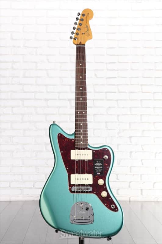 Fender American Professional Classic Jazzmaster Electric Guitar - Faded Sherwood Green Metallic (JazzMAPCRSGd1)