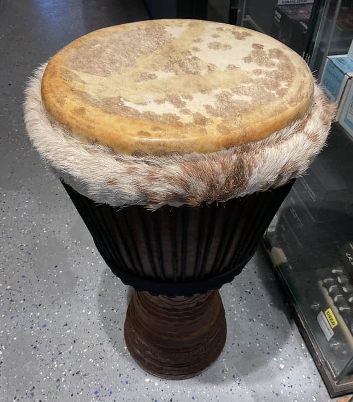 Djembe large 12" skin head 24" tall w/soft bag image 1