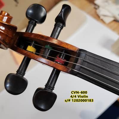 Cecilio 4/4 Advanced Level Violin Featuring Aged 7+ Years - Solid Spruce Top Highly Flamed One-Piece Maple Back and Sides All-Ebony Components, Independent Fine-Tuners, Brazilwood Bows, Hand-Rubbed Oil Finish... image 17