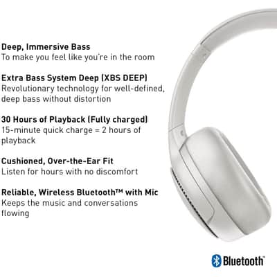 Panasonic RB-M500B Deep Bass Wireless Bluetooth Immersive Headphones with Bass Reactor, Sand Beige image 3