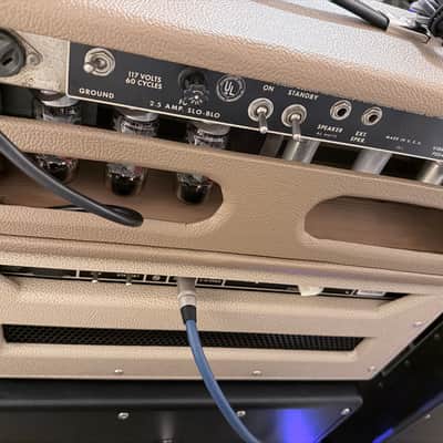 Fender Dual Showman 2-Channel 85-Watt Guitar Amp Head 1965 - Black Panel image 2