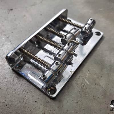 Teisco / Silvertone / Univox / Matsumoku MIJ Lawsuit-Era Bass Bridge (70s/80s, Chrome) image 10