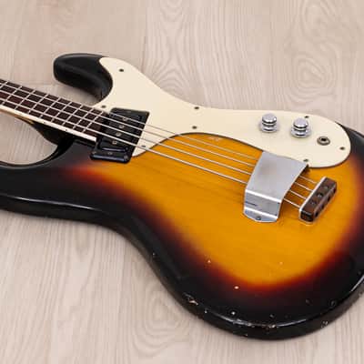 1965 Mosrite Ventures Model Vintage Short Scale Bass Sunburst image 12