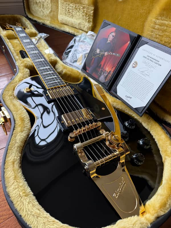 2025 Epiphone Joe Bonamassa ‘59 Les Paul Custom Bigsby - Antique Ebony