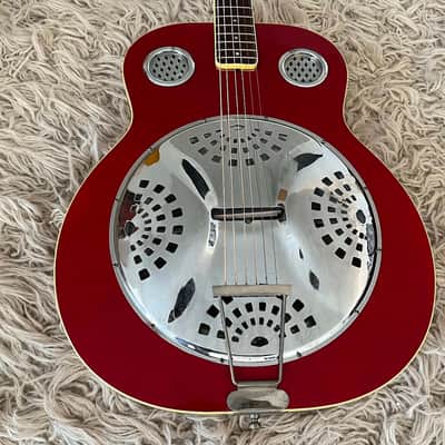 Vintage 1970s Mosrite of California D-40 D-50 Dobro Resonator Acoustic Guitar Red USA image 4