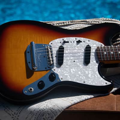 2006 Fender MG-69 - '69 Mustang Reissue - Flames on Body! - Pro Player Electronics Upgrades - Pro Set Up w Perfect Frets/Action/Intonation! CIJ Crafted in Japan image 2