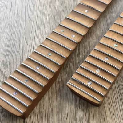 Roasted Maple Wood Strat Style Guitar Strat Style Neck, 22 Frets Scalloped Fingerboard Fretboard image 5