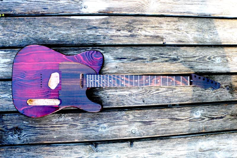 Telecaster "barncaster" body with Wenge neck and rosewood pickguard image 1
