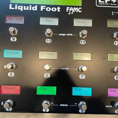 FAMC Liquid Foot LF+ 12 Guitar Pedal MIDI controller Excellent with LCD screens image 3