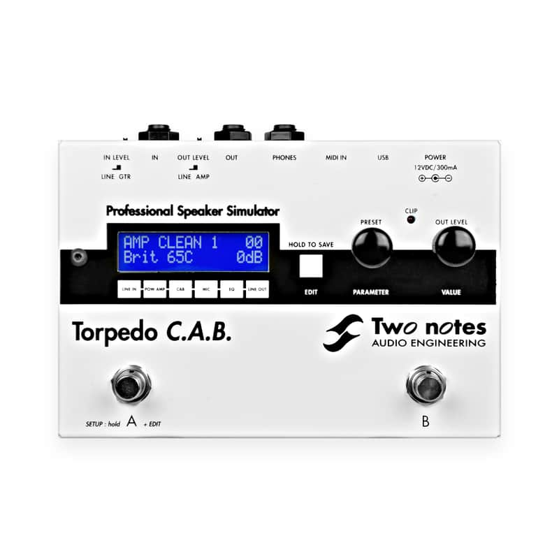 Two Notes | Torpedo C.A.B. | Pedalboard-format miked cab simulator, dual-IR loader, and reverb pedal, for home, live & studio use (A-Stock) image 1