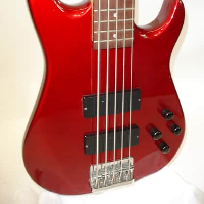 1990's Hamer Slammer Series 5-String Bass Metallic Red image 2