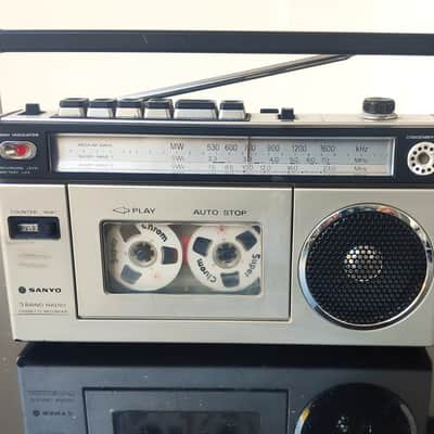 Rare Boombox Ghettoblaster Sanyo MW711F - Radio Fonctionne, K7 à Réparer
