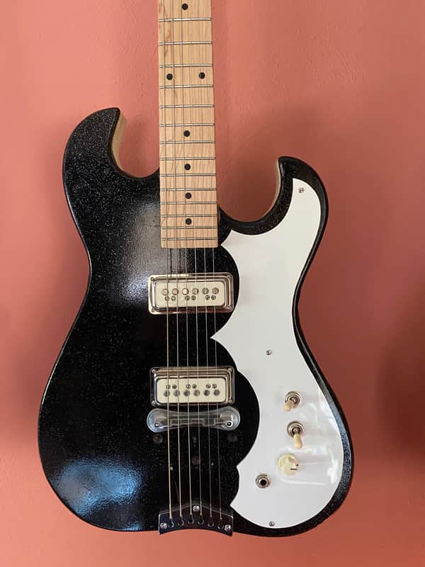 Silvertone/DeArmond 1488 Body - Black image 1