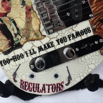 Custom Crackle Painted And Upgraded Fender Squier Telecaster With Graphics image 11