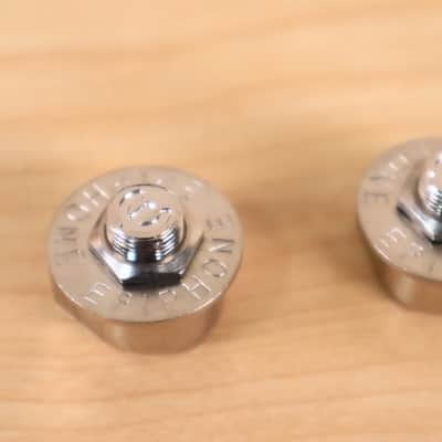 Epiphone Les Paul Custom Guitar Locking Strap Buttons Pair of Two Silver image 4