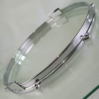 Premier 14" Die-Cast 8-Lug Snare Drum Resonant Rim/Hoop Chrome UK Vintage 50-60s image 3