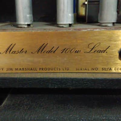 Vintage 1976 Marshall JMP Mk2 Master Model 100w Lead (2203) + Matching 1970s 4x12 Cabinet – Original, Made in England image 11