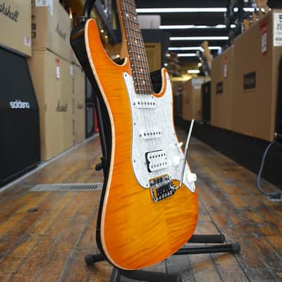 Suhr Standard Plus Electric Guitar Trans Honey Amber Burst w/Padded Gig Bag image 2