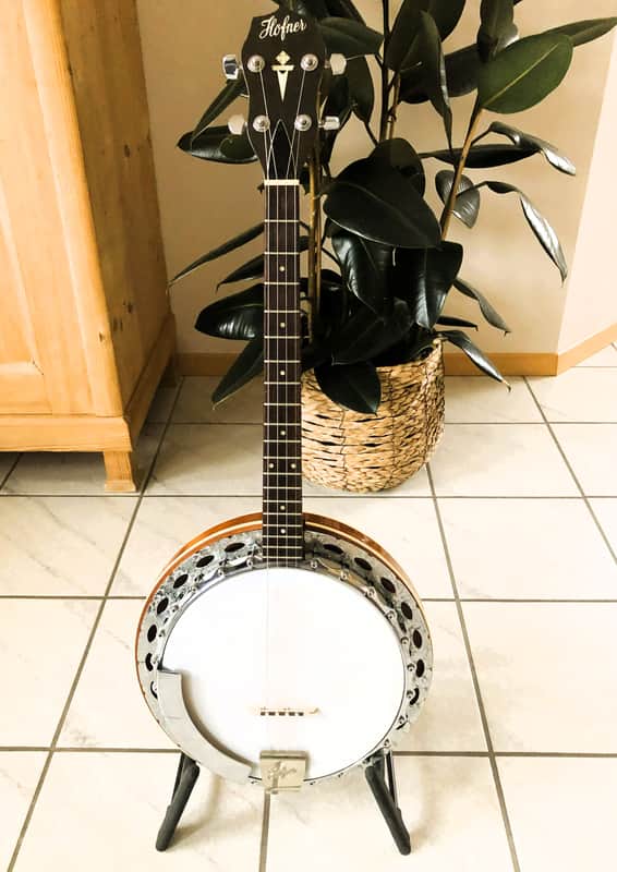 Höfner  Tenor Banjo, model 738, vintage ca 1970 - brown image 1