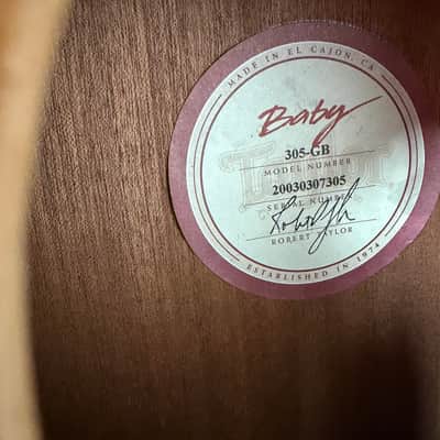 Used Taylor Baby Taylor 305-GB Acoustic Guitar 2003 Made in the USA with Taylor Gig Bag image 14
