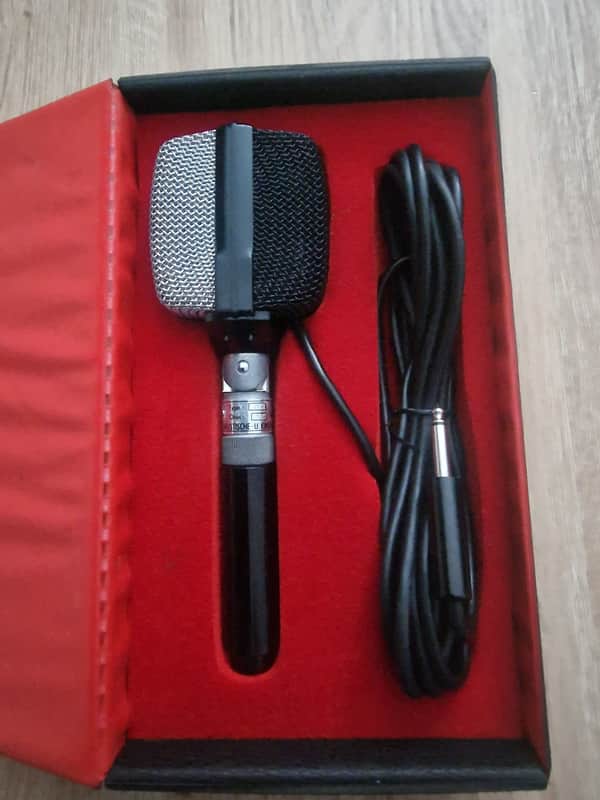 AKG D12 Cardioid Dynamic Microphone 1950s - 1960s - Silver / Black image 1