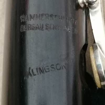 Clarinet Klingson/ Karl Hammerdchmidt Sohne Burgau Schwaben Bb oehler vintage image 15