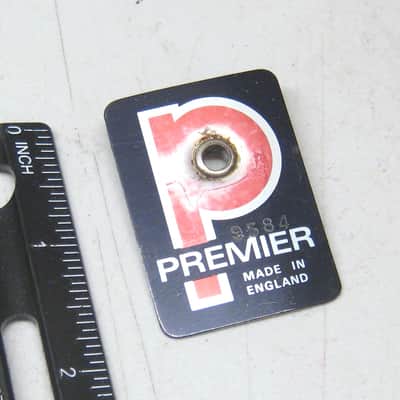 Vintage Premier Drum Badge for Snare Bass or Tom England  Lot 82-515 image 1