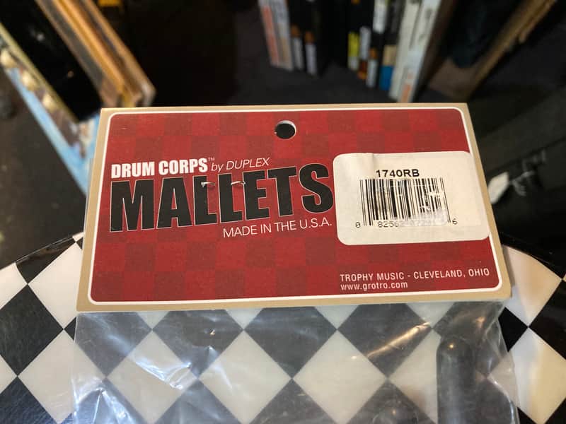 NEW OLD STOCK - Drum Corp by Duplex 1740 RB Nylon Bell Mallets BLACK image 1
