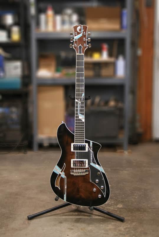 Whalehazard Andromeda Elite 2018 Walnut Burst/Sonic Blue image 1