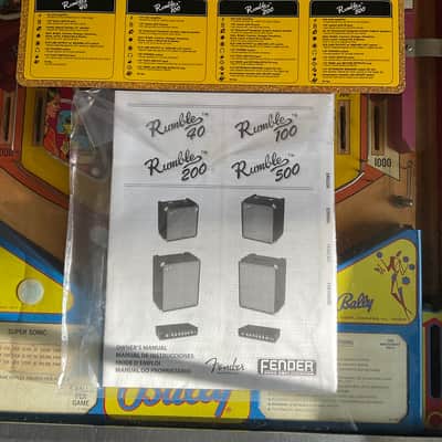 Fender Rumble Bass owners manual and amp topper image 1