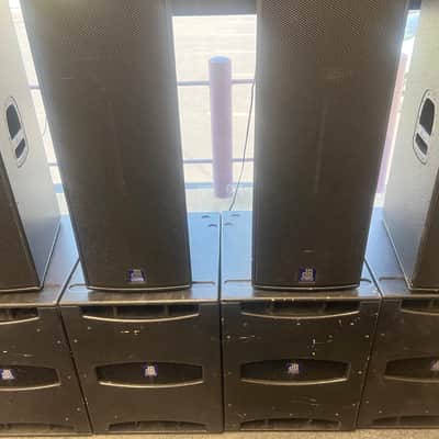 dB Technologies (4) F212 F/R Full Range Powered Speaker Tops & (4) 18D Powered Subs image 2