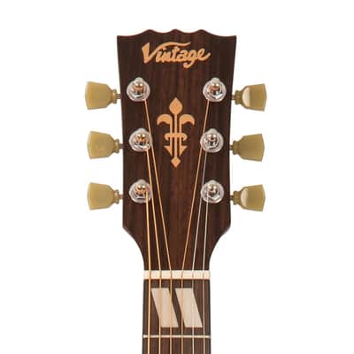 Vintage Historic Series 'Orchestra' Electro-Acoustic Guitar ~ Vintage Sunburst VE160VSB image 3