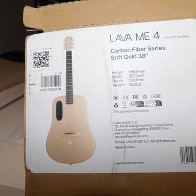 LAVA ME 4 38" Carbon Fiber Guitar, Airflow Bag, Soft Gold Color image 17