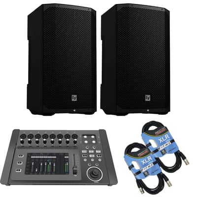 (2) Electro-Voice EVERSE 12 Weatherized Battery-Powered, PSG AUDIO DM-1608, (2) XLR Cables Bundle image 1