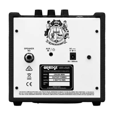 Crush Mini 3-Watt Battery Powered Guitar Combo Amplifier Black image 5