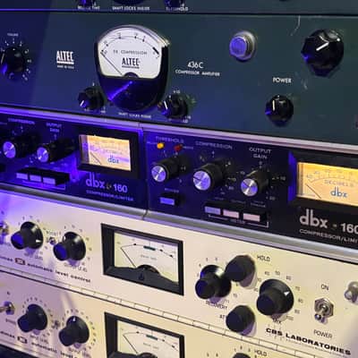 Refurbished DBX 160 VU Compressor / Limiter Pair racked & serviced - Upgraded Nichon capacitors! Nuetrik pigtails! image 4