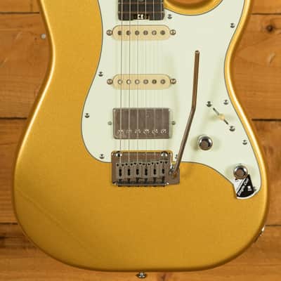 Schecter Nick Johnston Trad 10th Anniversary HSS - Ebony - Atomic Saffron image 1