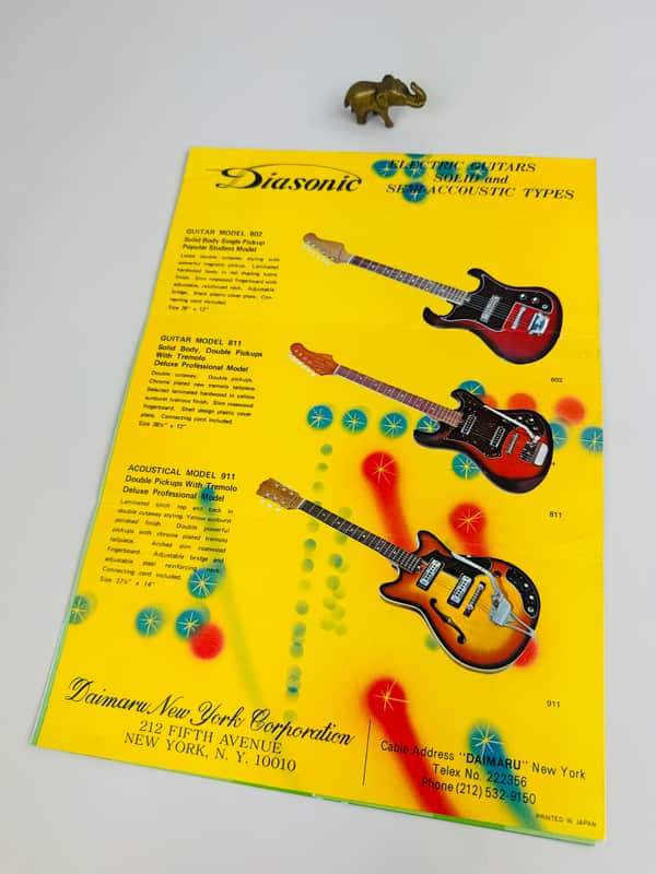 Diasonic 5-Piece Guitar Flyer Pack (c. 1968) image 1
