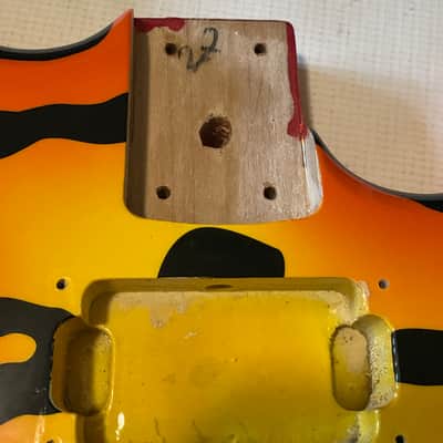 2010's Kramer Pacer Vintage Series Bengal Tiger Stripe Guitar Body Floyd Ready image 9