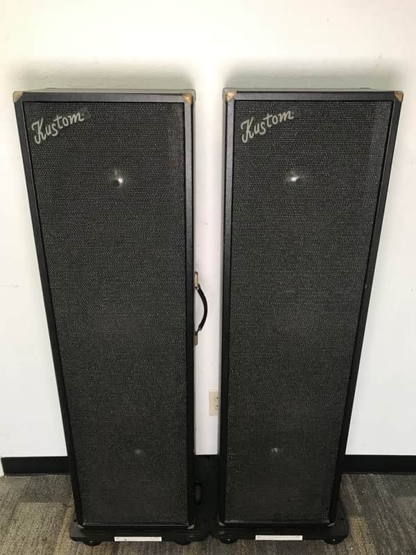 Kustom 2+2 Pair 56" Speaker Pair Rare Vintage image 1