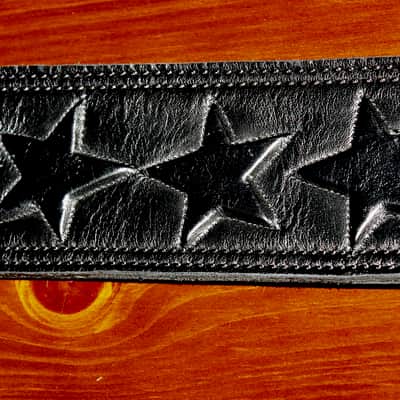 Al Bane For Leather - Blackstar 3" Leather Guitar Strap - Black / Black image 5