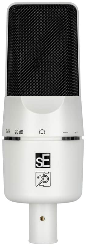 SE ELECTRONICS X1 A 2C Large Diaphragm Condenser Microphone with 100 Hz Filter & -20 dB Pad - XLR Condenser Mic for Singing & Instruments - Professional Studio Microphone for Recording (White) image 1