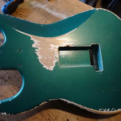 MJT STRATOCASTER RELIC BODY NITRO FINISHED IN SHERWOOD GREEN AGED 2022 image 7