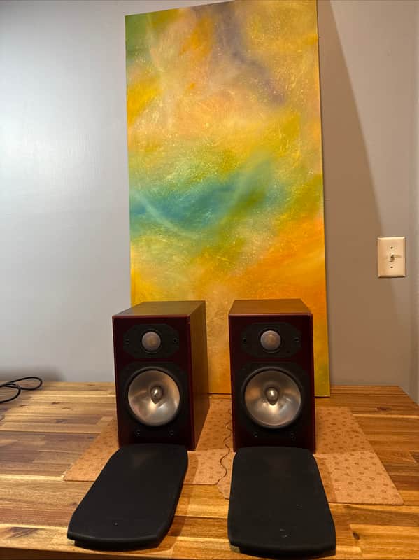 Monitor Audio Silver S1 bookshelf Burgundy Red 501952 Audiophile Small speakers